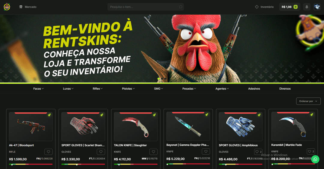 Rent Skins